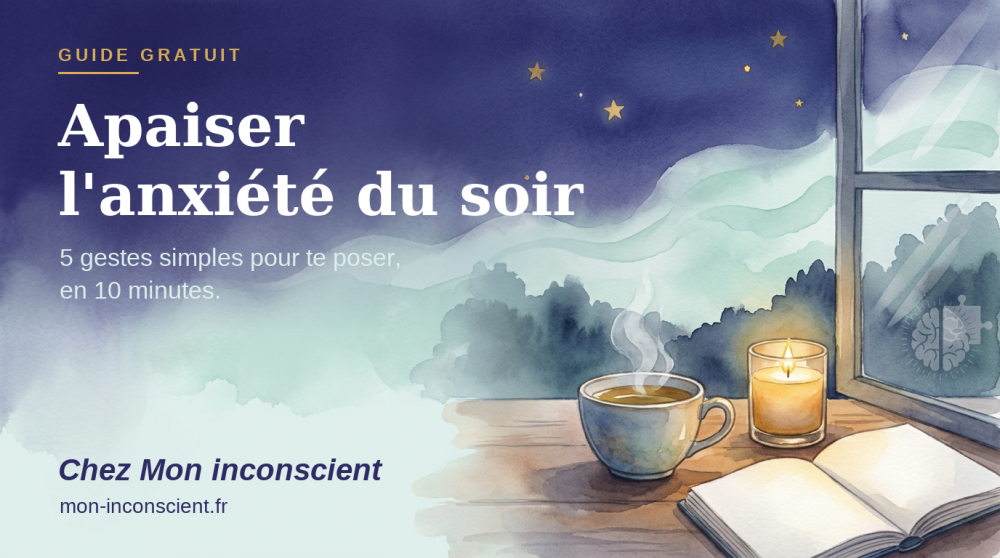 Guide gratuit : apaiser l'anxiété du soir en 10 min | Mon Inconscient